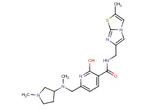 2-hydroxy-N-[(2-methylimidazo[2,1-b][1,3]thiazol-6-yl)methyl]-6-{[methyl(1-methyl-3-pyrrolidinyl)amino]methyl}nicotinamide