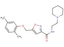5-[(2,5-dimethylphenoxy)methyl]-N-(2-piperidin-1-ylethyl)isoxazole-3-carboxamide