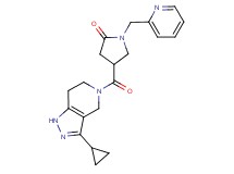 4-[(3-cyclopropyl-1,4,6,7-tetrahydro-5H-pyrazolo[4,3-c]pyridin-5-yl)carbonyl]-1-(2-pyridinylmethyl)-2-pyrrolidinone
