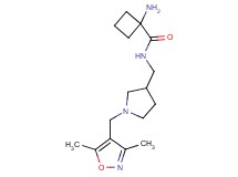 1-amino-N-({1-[(3,5-dimethyl-4-isoxazolyl)methyl]-3-pyrrolidinyl}methyl)cyclobutanecarboxamide dihydrochloride