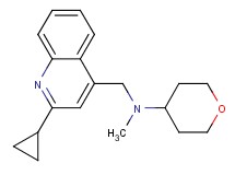 N-[(2-cyclopropyl-4-quinolinyl)methyl]-N-methyltetrahydro-2H-pyran-4-amine bis(trifluoroacetate)