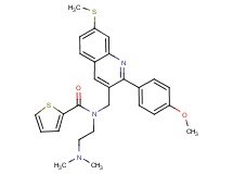 N-[2-(dimethylamino)ethyl]-N-{[2-(4-methoxyphenyl)-7-(methylthio)-3-quinolinyl]methyl}-2-thiophenecarboxamide