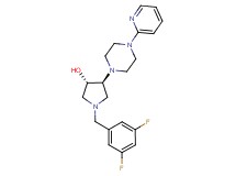 (3S*,4S*)-1-(3,5-difluorobenzyl)-4-[4-(2-pyridinyl)-1-piperazinyl]-3-pyrrolidinol