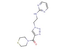 N-{2-[4-(thiomorpholin-4-ylcarbonyl)-1H-1,2,3-triazol-1-yl]ethyl}pyrimidin-2-amine