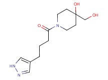 4-(hydroxymethyl)-1-[4-(1H-pyrazol-4-yl)butanoyl]piperidin-4-ol