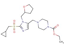 ethyl 4-{[2-[(cyclopropylmethyl)sulfonyl]-1-(tetrahydro-2-furanylmethyl)-1H-imidazol-5-yl]methyl}-1-piperazinecarboxylate