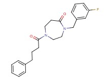 4-(3-fluorobenzyl)-1-(4-phenylbutanoyl)-1,4-diazepan-5-one