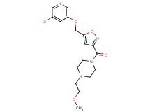 1-[(5-{[(5-chloro-3-pyridinyl)oxy]methyl}-3-isoxazolyl)carbonyl]-4-(2-methoxyethyl)piperazine