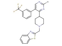 2-[(4-{5-[3-(trifluoromethyl)phenyl]-4-pyrimidinyl}-1-piperidinyl)methyl]-1,3-benzothiazole
