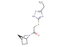 (1S*,4S*)-2-{[(3-ethyl-1H-1,2,4-triazol-5-yl)thio]acetyl}-2-azabicyclo[2.2.1]heptane
