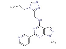 1-methyl-N-[(4-propyl-4H-1,2,4-triazol-3-yl)methyl]-6-(3-pyridinyl)-1H-pyrazolo[3,4-d]pyrimidin-4-amine