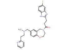 ({4-[3-(5-fluoro-1H-benzimidazol-2-yl)propanoyl]-2,3,4,5-tetrahydro-1,4-benzoxazepin-7-yl}methyl)methyl[2-(2-pyridinyl)ethyl]amine