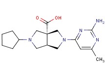 rel-(3aR,6aR)-2-(2-amino-6-methyl-4-pyrimidinyl)-5-cyclopentylhexahydropyrrolo[3,4-c]pyrrole-3a(1H)-carboxylic acid dihydrochloride