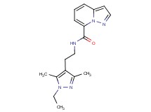 N-[2-(1-ethyl-3,5-dimethyl-1H-pyrazol-4-yl)ethyl]pyrazolo[1,5-a]pyridine-7-carboxamide
