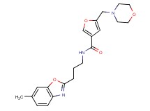 N-[3-(6-methyl-1,3-benzoxazol-2-yl)propyl]-5-(4-morpholinylmethyl)-3-furamide