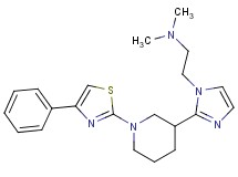 N,N-dimethyl-2-{2-[1-(4-phenyl-1,3-thiazol-2-yl)piperidin-3-yl]-1H-imidazol-1-yl}ethanamine
