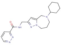 N-[(5-cyclohexyl-5,6,7,8-tetrahydro-4H-pyrazolo[1,5-a][1,4]diazepin-2-yl)methyl]pyridazine-3-carboxamide