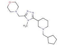 4-({5-[1-(cyclopentylmethyl)piperidin-3-yl]-4-methyl-4H-1,2,4-triazol-3-yl}methyl)morpholine