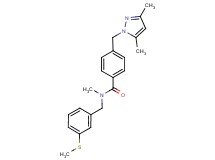4-[(3,5-dimethyl-1H-pyrazol-1-yl)methyl]-N-methyl-N-[3-(methylthio)benzyl]benzamide