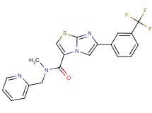 N-methyl-N-(2-pyridinylmethyl)-6-[3-(trifluoromethyl)phenyl]imidazo[2,1-b][1,3]thiazole-3-carboxamide