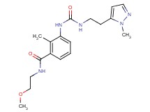 N-(2-methoxyethyl)-2-methyl-3-[({[2-(1-methyl-1H-pyrazol-5-yl)ethyl]amino}carbonyl)amino]benzamide