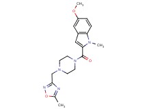 5-methoxy-1-methyl-2-({4-[(5-methyl-1,2,4-oxadiazol-3-yl)methyl]-1-piperazinyl}carbonyl)-1H-indole