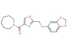 1-({2-[(1,3-benzodioxol-5-yloxy)methyl]-1,3-oxazol-4-yl}carbonyl)azepane