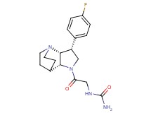 N-{2-[(2R*,3R*,6R*)-3-(4-fluorophenyl)-1,5-diazatricyclo[5.2.2.0~2,6~]undec-5-yl]-2-oxoethyl}urea