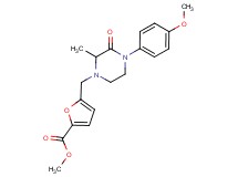 methyl 5-{[4-(4-methoxyphenyl)-2-methyl-3-oxo-1-piperazinyl]methyl}-2-furoate