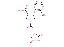 (3S*,4R*)-1-[(2,4-dioxo-1-imidazolidinyl)acetyl]-4-(2-methylphenyl)-3-pyrrolidinecarboxylic acid