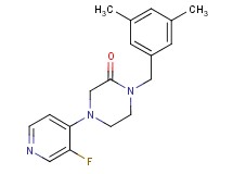 1-(3,5-dimethylbenzyl)-4-(3-fluoro-4-pyridinyl)-2-piperazinone