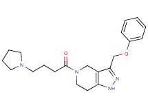 3-(phenoxymethyl)-5-[4-(1-pyrrolidinyl)butanoyl]-4,5,6,7-tetrahydro-1H-pyrazolo[4,3-c]pyridine trifluoroacetate