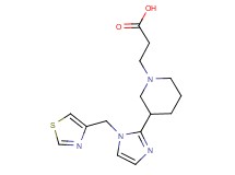 3-{3-[1-(1,3-thiazol-4-ylmethyl)-1H-imidazol-2-yl]-1-piperidinyl}propanoic acid