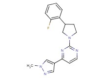 2-[3-(2-fluorophenyl)pyrrolidin-1-yl]-4-(1-methyl-1H-pyrazol-4-yl)pyrimidine