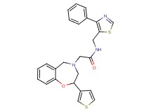 N-[(4-phenyl-1,3-thiazol-5-yl)methyl]-2-[2-(3-thienyl)-2,3-dihydro-1,4-benzoxazepin-4(5H)-yl]acetamide