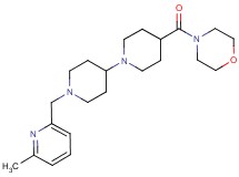 1'-[(6-methyl-2-pyridinyl)methyl]-4-(4-morpholinylcarbonyl)-1,4'-bipiperidine