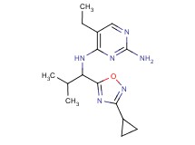 N~4~-[1-(3-cyclopropyl-1,2,4-oxadiazol-5-yl)-2-methylpropyl]-5-ethylpyrimidine-2,4-diamine