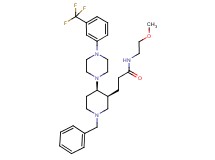 3-((3S*,4R*)-1-benzyl-4-{4-[3-(trifluoromethyl)phenyl]-1-piperazinyl}-3-piperidinyl)-N-(2-methoxyethyl)propanamide