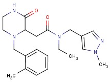 N-ethyl-2-[1-(2-methylbenzyl)-3-oxo-2-piperazinyl]-N-[(1-methyl-1H-pyrazol-4-yl)methyl]acetamide