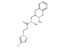 3-(4-chloro-1H-pyrazol-1-yl)-N-methyl-N-[(2-methyl-1,2,3,4-tetrahydro-3-isoquinolinyl)methyl]propanamide