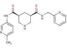 (3S*,5R*)-N-(6-methylpyridin-3-yl)-N'-(pyridin-2-ylmethyl)piperidine-3,5-dicarboxamide