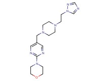 4-[5-({4-[2-(1H-1,2,4-triazol-1-yl)ethyl]-1-piperazinyl}methyl)-2-pyrimidinyl]morpholine