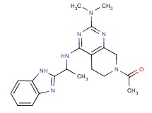 7-acetyl-N~4~-[1-(1H-benzimidazol-2-yl)ethyl]-N~2~,N~2~-dimethyl-5,6,7,8-tetrahydropyrido[3,4-d]pyrimidine-2,4-diamine
