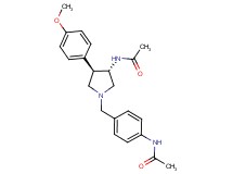 N-[(3S*,4R*)-1-[4-(acetylamino)benzyl]-4-(4-methoxyphenyl)-3-pyrrolidinyl]acetamide