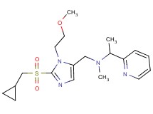 N-{[2-[(cyclopropylmethyl)sulfonyl]-1-(2-methoxyethyl)-1H-imidazol-5-yl]methyl}-N-methyl-1-(2-pyridinyl)ethanamine