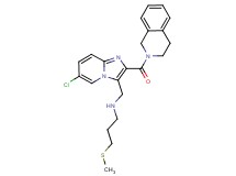 N-{[6-chloro-2-(3,4-dihydro-2(1H)-isoquinolinylcarbonyl)imidazo[1,2-a]pyridin-3-yl]methyl}-3-(methylthio)-1-propanamine