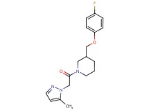 3-[(4-fluorophenoxy)methyl]-1-[(5-methyl-1H-pyrazol-1-yl)acetyl]piperidine