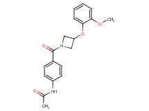 N-(4-{[3-(2-methoxyphenoxy)azetidin-1-yl]carbonyl}phenyl)acetamide