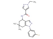 1-ethyl-N-[1-(3-fluorophenyl)-6,6-dimethyl-4,5,6,7-tetrahydro-1H-indazol-4-yl]-1H-pyrazole-4-carboxamide