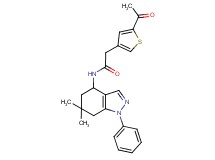 2-(5-acetyl-3-thienyl)-N-(6,6-dimethyl-1-phenyl-4,5,6,7-tetrahydro-1H-indazol-4-yl)acetamide
